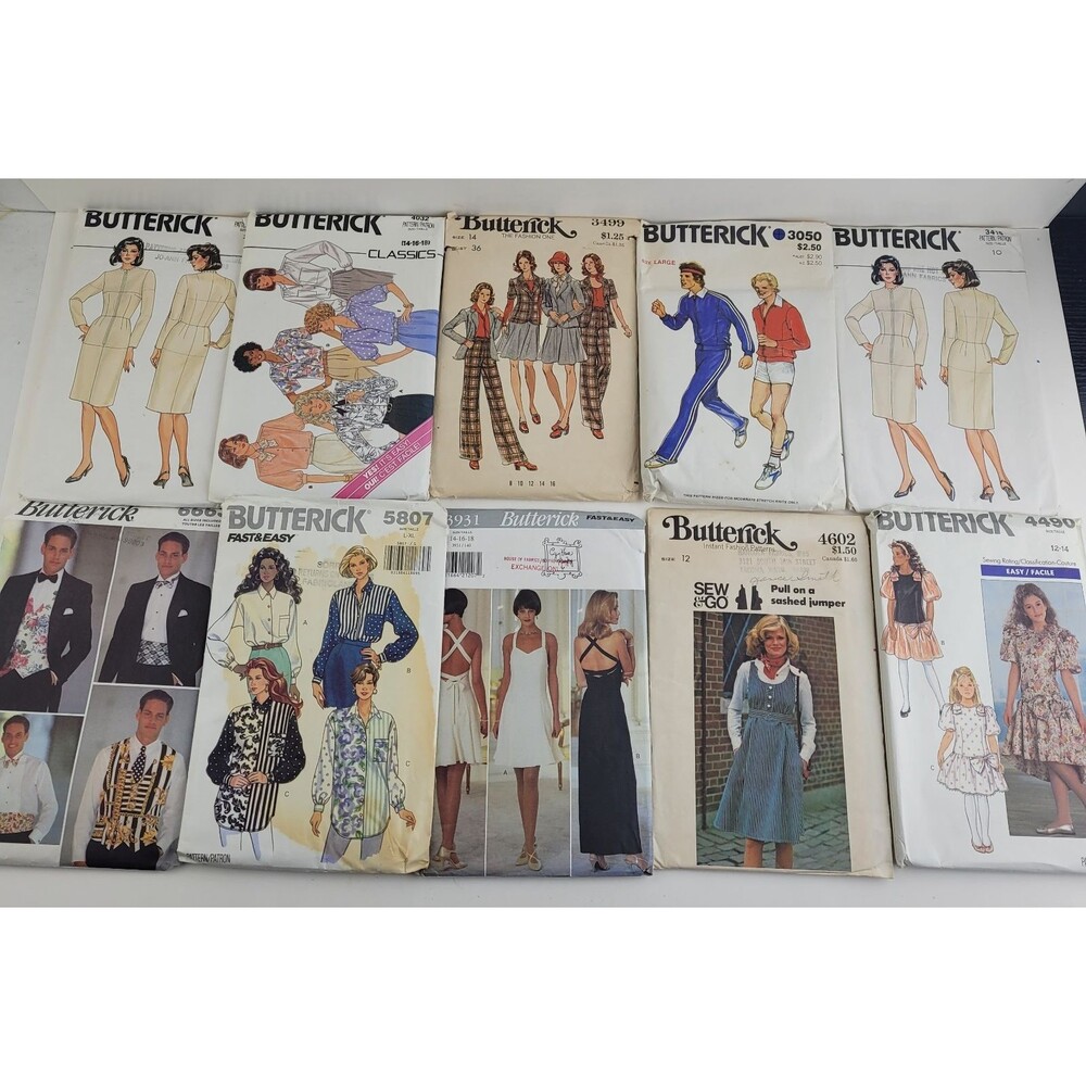 Lot Of 113 Sewing Patterns Vogue Simplicity McCall Butterick Burda MOST UNCUT